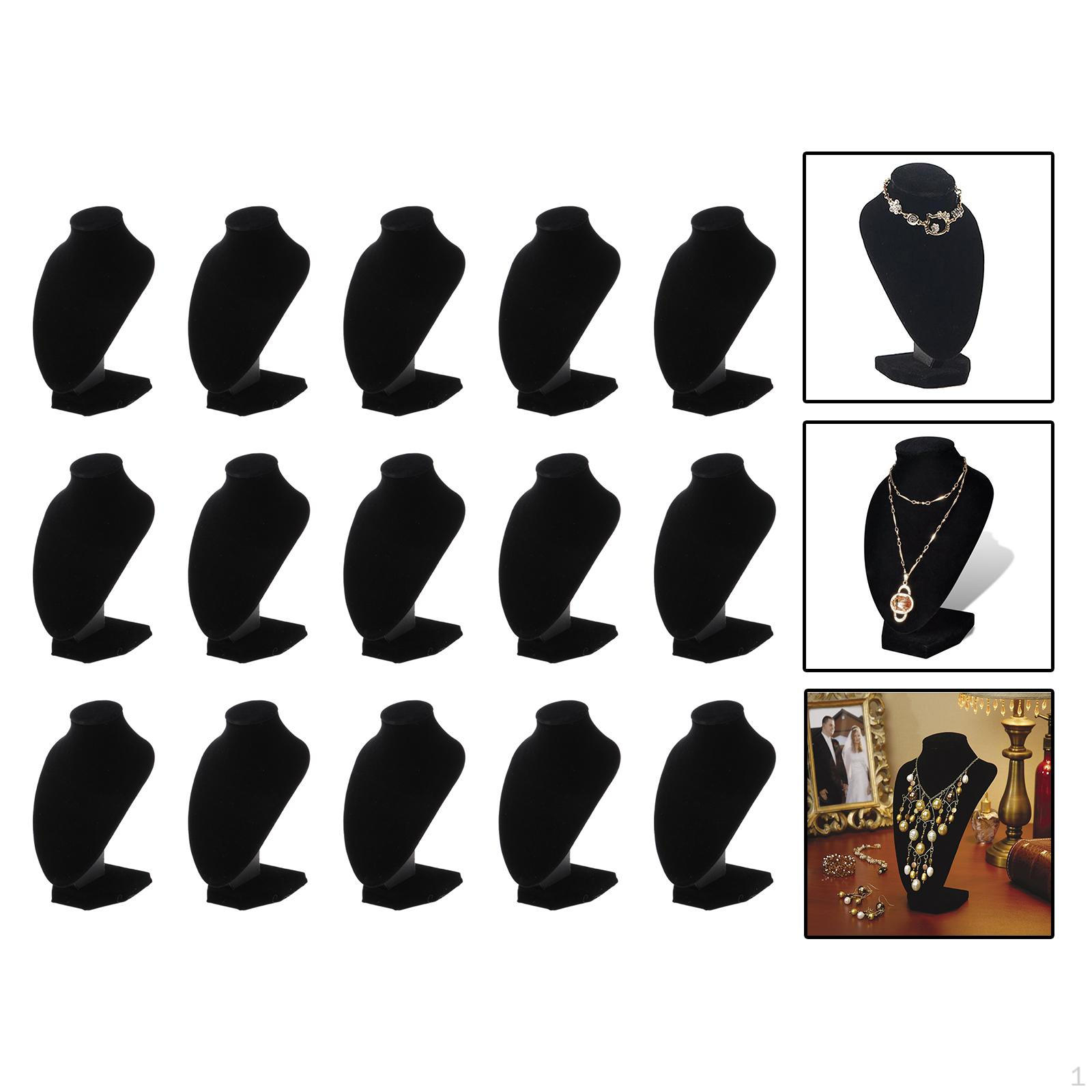 

15 шт. Бархатный бюст для украшений, настольный органайзер для подвесок и ожерелий