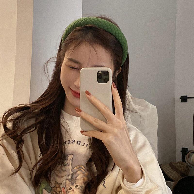 Fashion Padded Headband Thickened Wide Edge Hair Clip Vintage Pineapple Pattern Headband Girls Women Hair Accessories