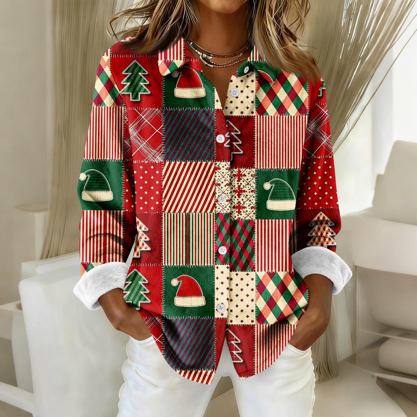 

Женская рубашка-блузка с принтом и пуговицами, длинный рукав, повседневный базовый рубашечный воротник, обычный топ XL