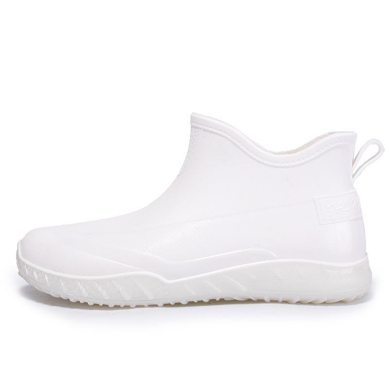Rain shoes men's short lightweight non-slip waterproof shoes new fashion outdoor water boots thermal short rubber shoes men