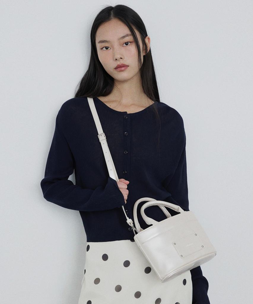 Raiment Stud Patch Macaroon Bag_Shining White