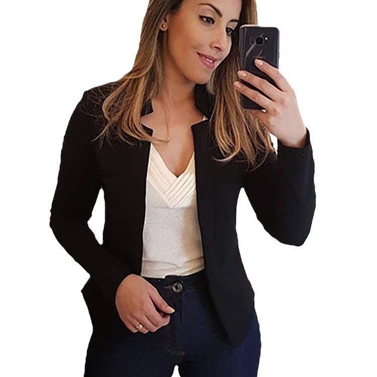 2023 Women's Solid Color Straight Tribute Cardigan Jacket