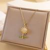 Fashionally Swirling Sunflower Necklace, Collar Chain, Versatile and High-end Accessory