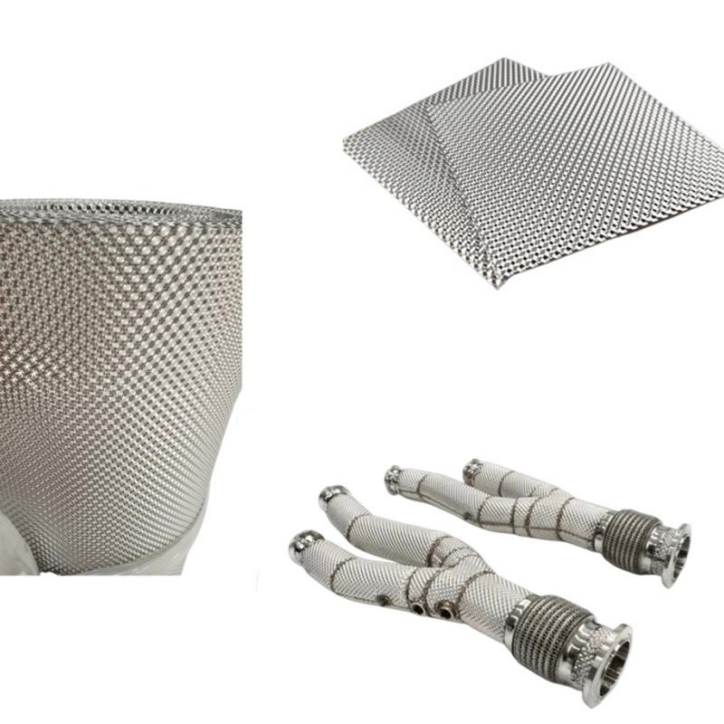 Hitzeschutz Schweißblech Edelstahlmatte Für Turbo Downpipe Krümmer Motor Isolierplatte Motorrad Auspuffrohr Lader