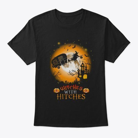 

Witches With Hitches Camping T-Shirt Made in the USA Size S to 5XL M