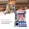 Mini Doll Grabber Machine Cool Light Music Electric Eggshell Grabber Game Toy For Party Blue