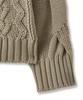 NOIRER Heavy Multi-Cable Oversized Sweater (Beige)