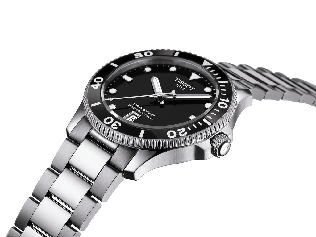 Tissot Watch Sea Star 1000 40MM [Authorized Import] Bracelet T1204101105100 Men's Black Dial