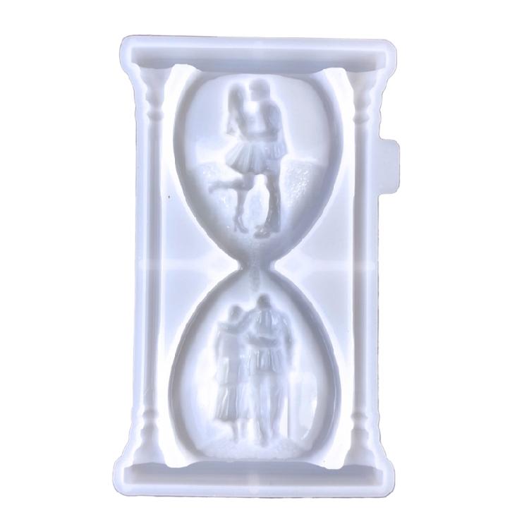 

Couple Sand Timer Shape Mould Silicone Mold for Handmade Gifts Hourglass Molds 1 белый