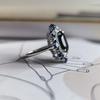 Anello in argento con zaffiro nano, peso dell'articolo 4,68 g (2205975)