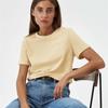 Round Neck Women's Casual Short-Sleeved Top T-shirt Cotton