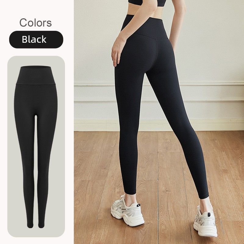 

Cloud Sense Sports Tights Women s New Elastic No Embarrassment Line Fitness Trousers Buttock Lifting Belly Holding Tight Yoga Pants Black pants XL