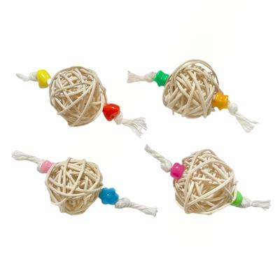 Made In Mini Rattan Balls for Natural Wood Chew Safe and Secure for and Small 3cm Diameter Set of Japan Parakeets, Toys, Budgies, Cockatiels, Birds,
