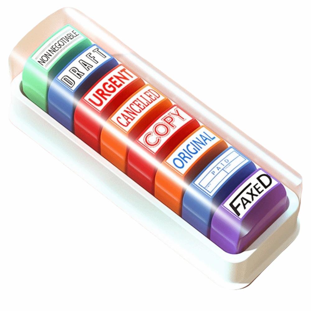 5/8Pcs Creative Auto-Refilling Stamp Colorful Teacher's Comment Stamp  Homework Evaluation