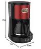 T-fal CM4905JP Coffee Maker, 0.6L/5-cup Capacity, Drip Style, Two-mode Selection, "Maison Wine Red