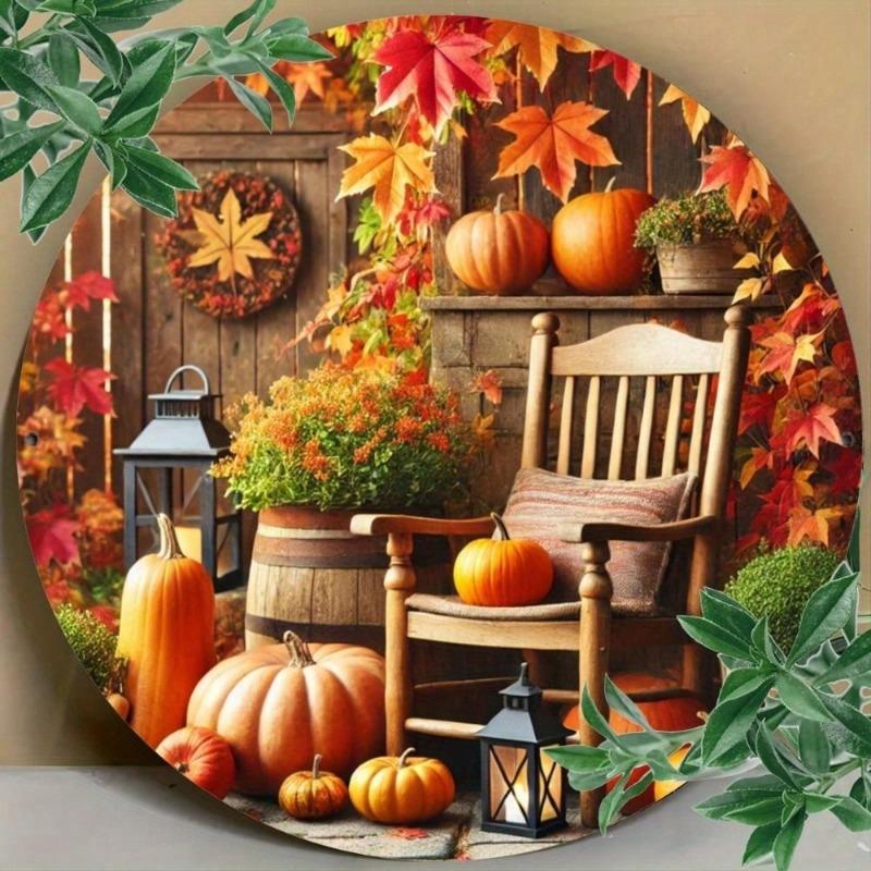 Halloween Metal Poster Sign, Spooky Wall Decor