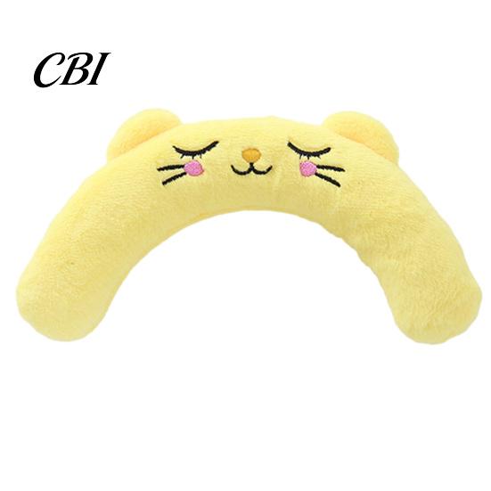Embroidered Cat Toy Interactive Pet Pillow, with Built-in BB Sound Device, Soft U-shaped Neck Cushion U-Shaped Protector, for Cats And Dogs