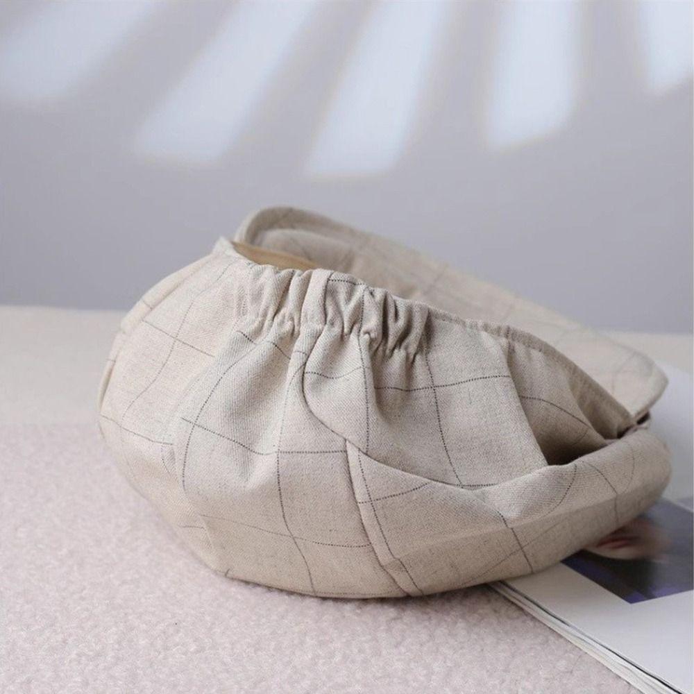 Newsboy Octagonal Cap Cloud Peaked Hat Fashion Plaid Beret  Women