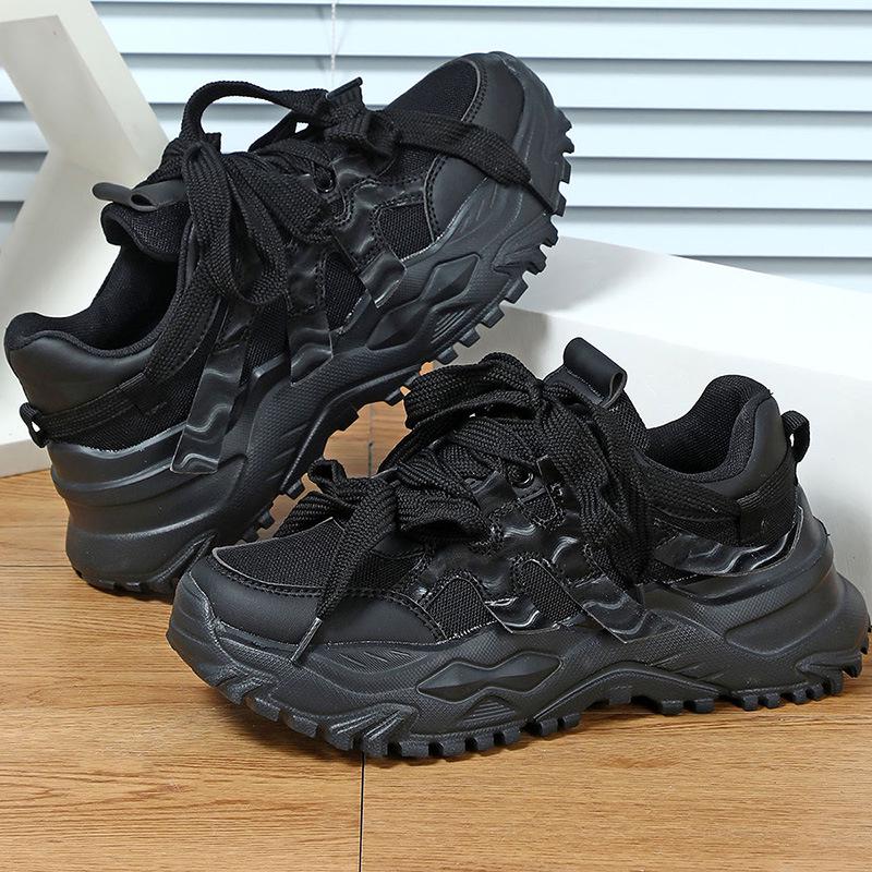 Stylish Thick-Soled Height-Boost Dad Sneakers: Breathable Mesh, Comfy, Fashionable, Versatile Casual Sports Shoes for Outdoor Couples