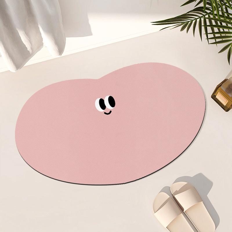 Kreslený vtipný výraz diatomitová podložka nepravidelná koupelnová podložka protiskluzová podložka toaletní dveře absorpční podložka domácnost