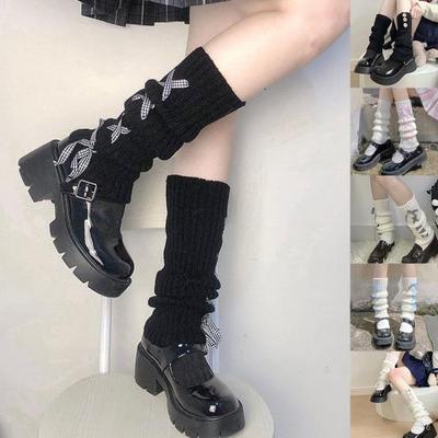 1 pár Atraktivní návleky na nohy Pletené Sladké Dobrá Elasticita Ohřívače