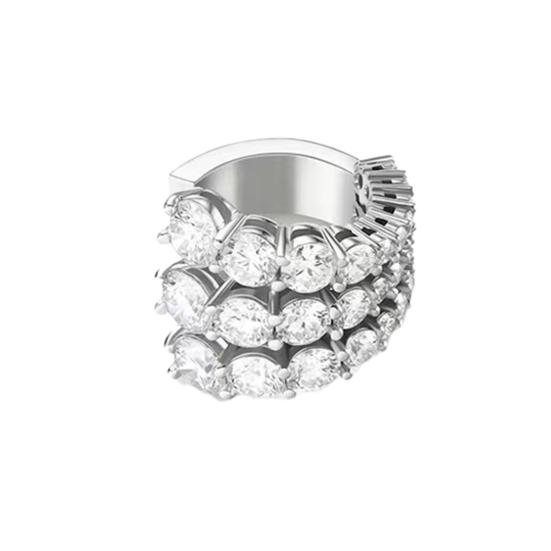1 Stück Damenohrring Funkelndes Strass-Design Glänzender Visueller Effekt Mehrschichtig All-Match Dekorativ Lebendige Farbe Damen Clip-Ohrring Ohne Piercing