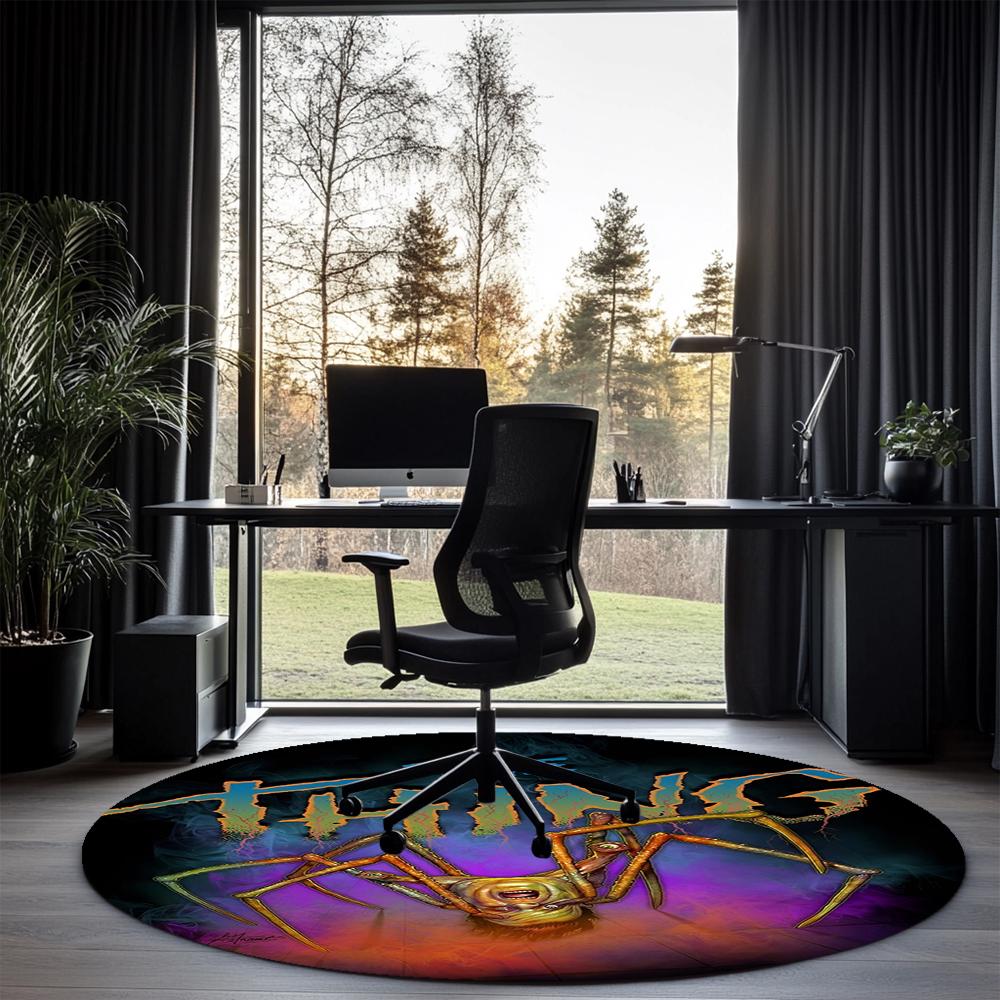 The Thing Printed Round Rug Carpet Chair Rug Area Rug Entryway Doormats,for Office Chair Living Room Bedroom Kitchen Room.