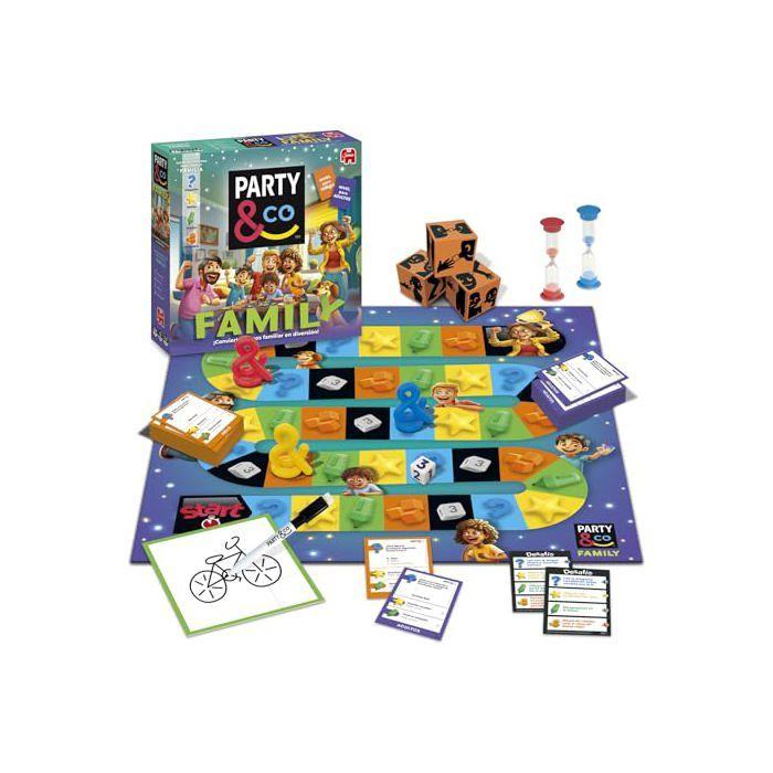 Jeu de société familial - PARTY & CO - Party & Co Family - 3 à 15 joueurs - À partir de 8 ans - Plateau double face
