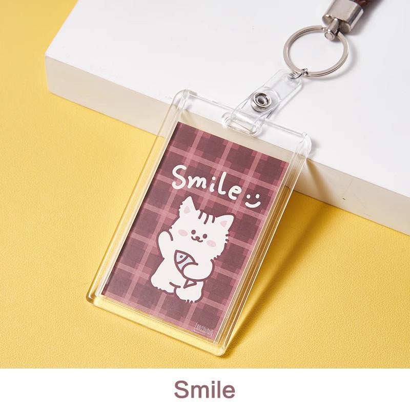 Youhe 7232 Cultural Creative INS Style Transparent ID, Access, Bus, and Student Meal Card Holder
