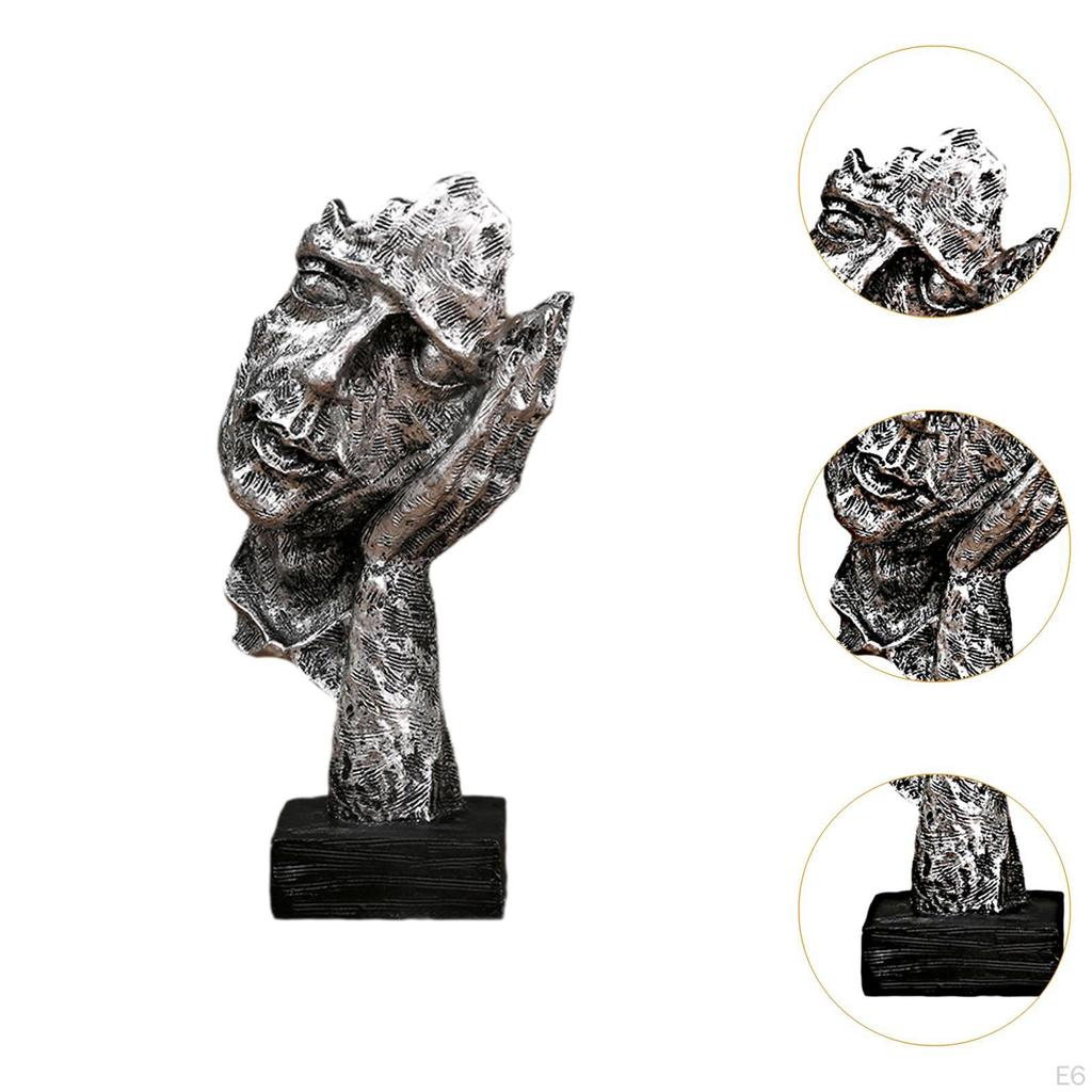 Escultura de Cara Abstracta Elegante Acento de Decoración para el Hogar