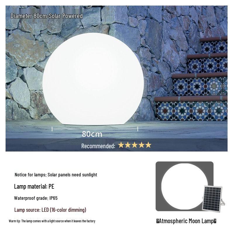 Solar Luminous Spherical Lawn Lamp: Waterproof Outdoor Atmosphere Light for Courtyard and Camping