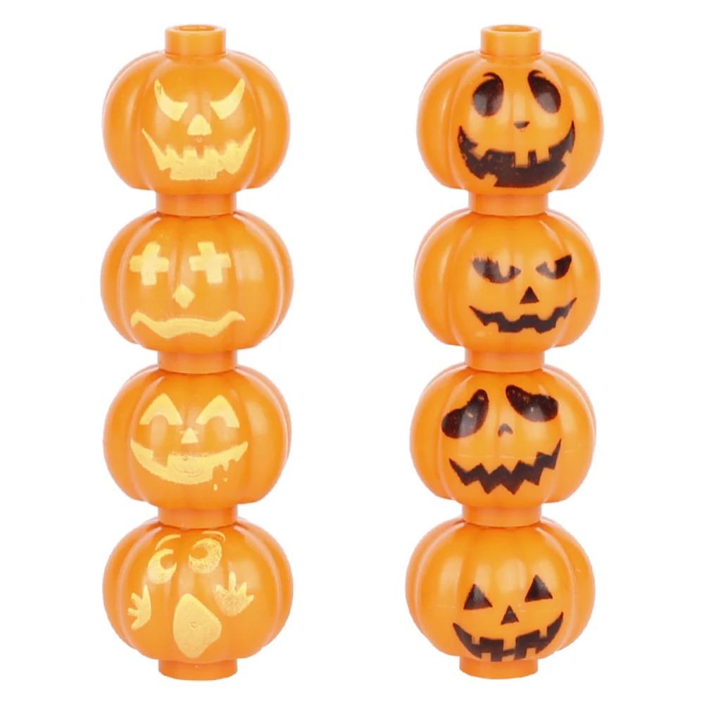 Halloween Scene Building Blocks MOC Cemetery Tombstone Mouse Pumpkin Car Vampire Throne Fireplace Bat Light Candle Toy Gift A040