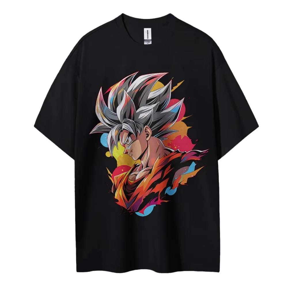 Summer New Dragon Ball Anime Printed Tshirt Mens and Womens Tshirt Mens Top Sports Tshirt Mens Tshirt Harajuku Y2K Tee S
