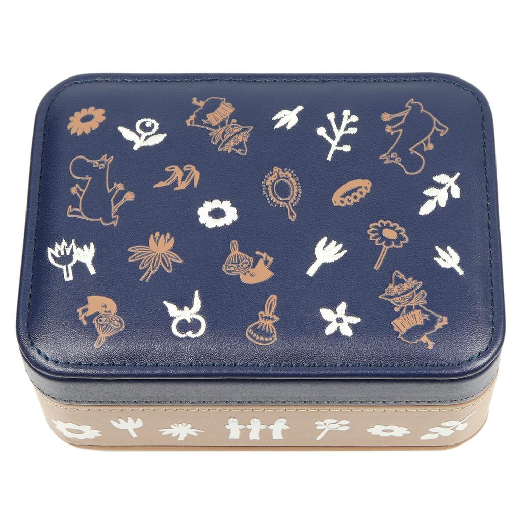 Moomin Moomin Jewelry Box X BOX Official Goods Accessory Case Trinket Case Girlfriend [MOOMIN] (Navy Brown) Women's Women's