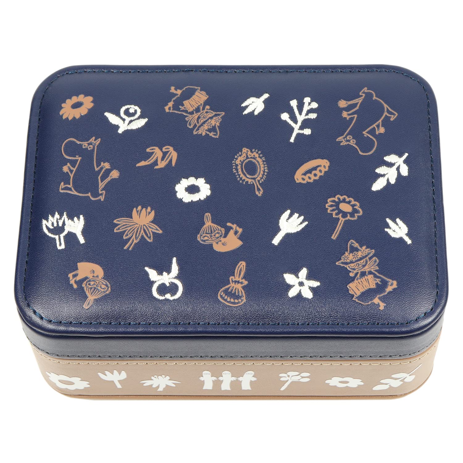 

Moomin Moomin Jewelry Box x BOX Official Goods Accessory Case Trinket Case Girlfriend [MOOMIN] (Navy Brown) Women s Women s