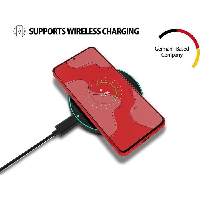 Coque de protection - BOOLING - pour Samsung Galaxy S21 Ultra - Silicone gel souple - Rouge - Anti-choc