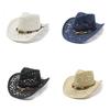 Vintage Cotton Straw Hat For Summer Sun Protection With Wide Brim For Beach And Casual Wear