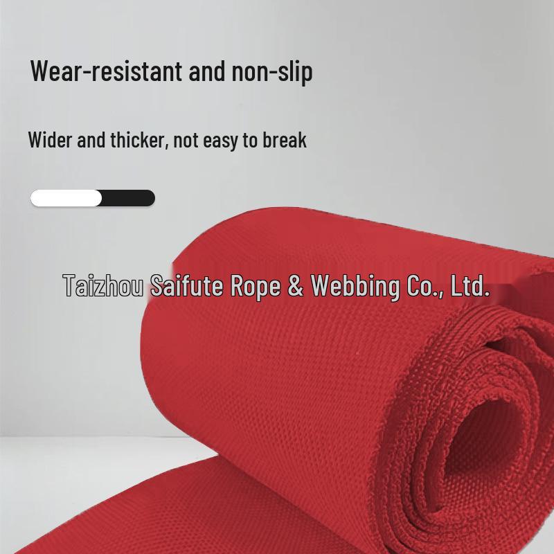 Off-road Winch Protective Sleeve: Wear-resistant Polyester Cover for Tow Rope & Shackle in Black, Red, Yellow.