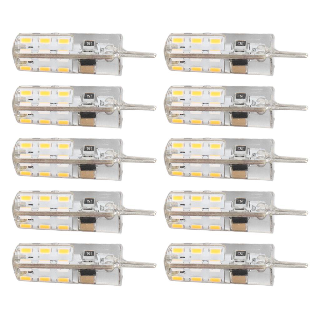 10 Pcs G4 LED Bulbs Bi Pin Base Silicone Warm White 3000K 1.5W AC220V 110LM Landscape Bulbs Replacement