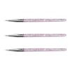 3Pcs Nail Art Liner Brush Comfortable Dustproof Multipurpose Nail Art Point Drill Drawing Brush Pen for Home Nail Salon