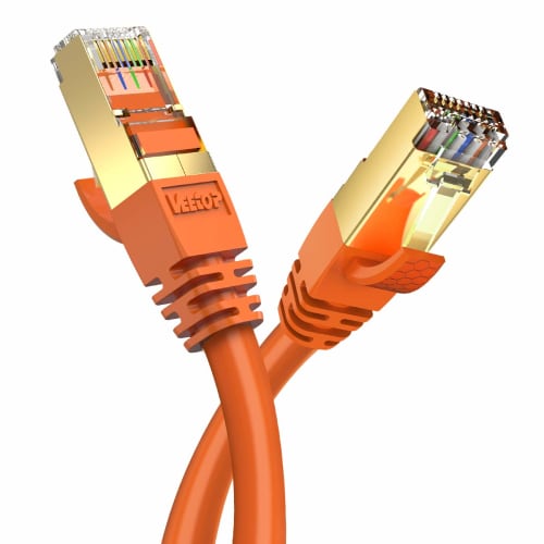 

3m CAT8 LAN Cable Veetop Category-8 Ultra High Speed Up to 40GBASE-T Compatible 2000MHz 26AWG SFTP Double Shielded Ethernet Cable ADSL Line Optical Li