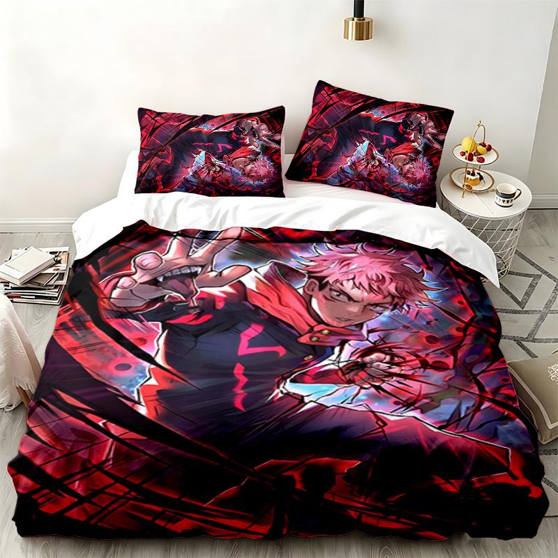 Jujutsu Kaisen 3pc set Perfect for bedroom use Comfortable bedding set includes a duvet cover and two pillowcases Ideal birthday or Christmas gift