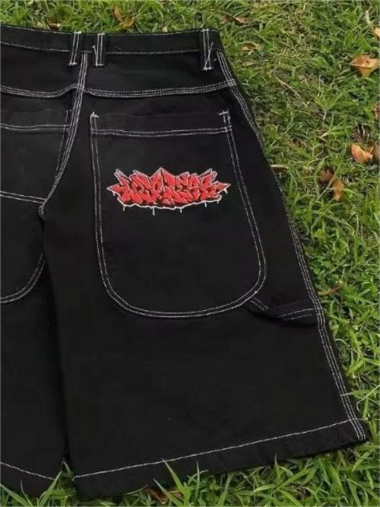 Y2k Vintage Baggy Jeans Shorts Frau Streetwear Jorts Koreanische Harajuku Gothic Übergroßen Denim Hosen Stickerei Sommer