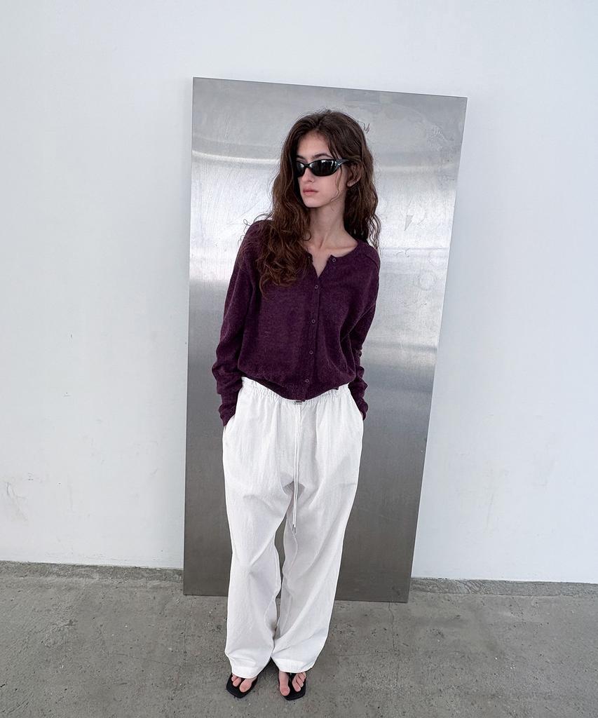 Poeteuseoul Signature Alpaca Cardigan_Purple