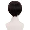 FREE BEAUTY Short Black Cosplay Wig 1960s Synthetic Bowl Cut Mushroom Hair Anime Wig for Everyday Christmas Costume - Men's Use, Halloween,