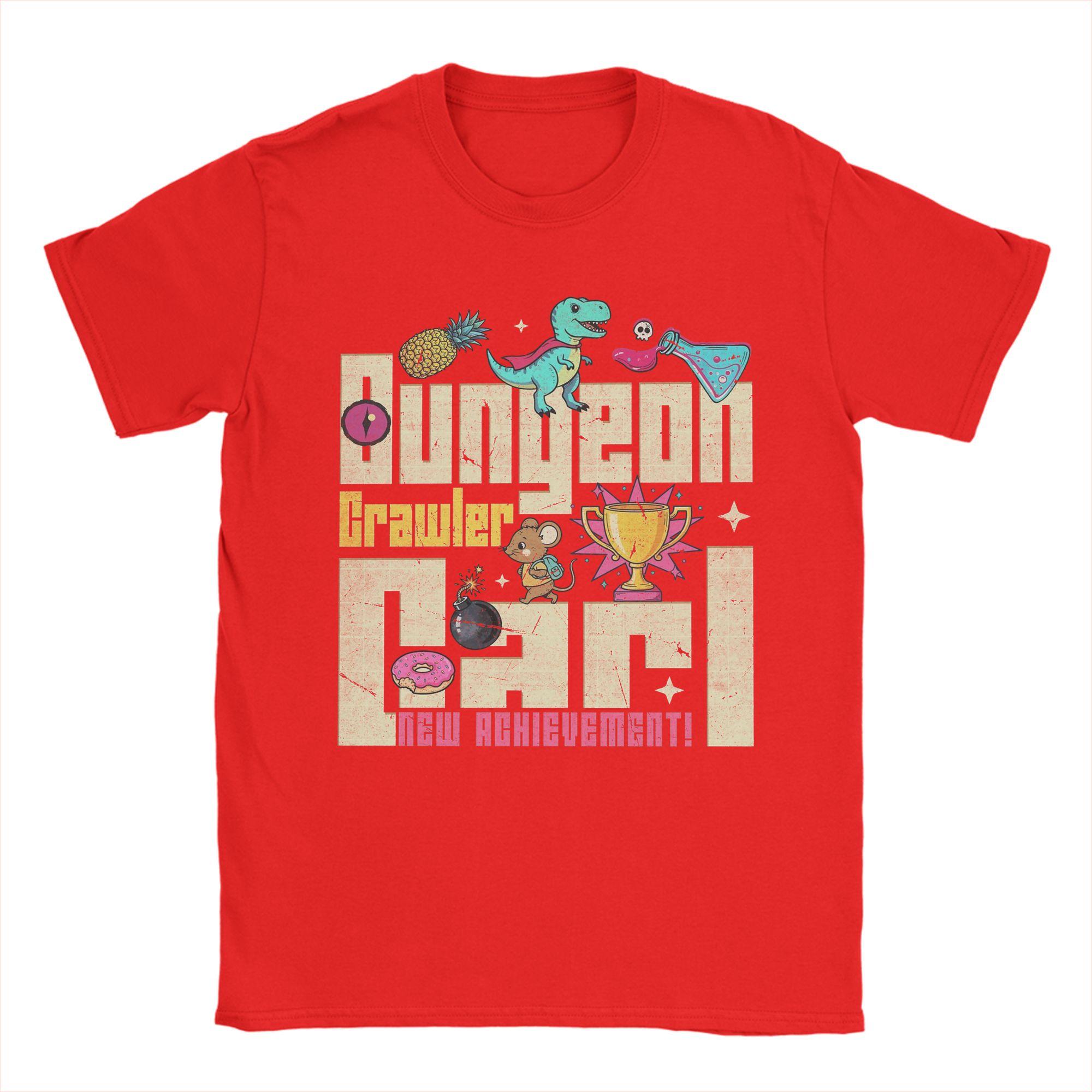

Dungeon Crawler Carl T Shirt Men 100 Cotton Humorous TShirt Round Collar Tee Shirt Short Sleeve Clothes Classic S
