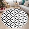 French Retro Living Room Decoration Round Carpet Large Area Rugs for Bedroom Home Washable Floor Mat Non-slip Soft Cloakroom Rug