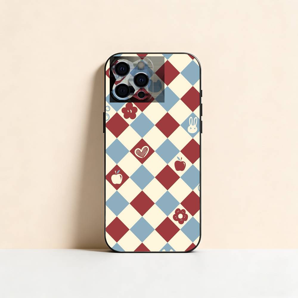 plaid background Phone Case For iPhone 17, 16,15,14,13,12,11 Plus,Pro Max, Others Soft Black Cover