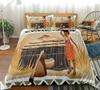 Afrikanische Frau King Queen Bettbezug Retro Exotische Tribal Black Girl Muster Bettwäsche Set Afrika Polyester Quilt Cover Kissenbezug