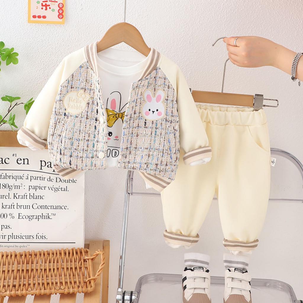 Kids Casual Long-Sleeve Set, Comfortable Daily Wear Outfits